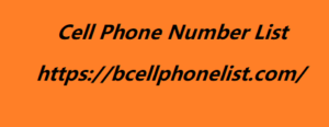 Cell Phone Number List
